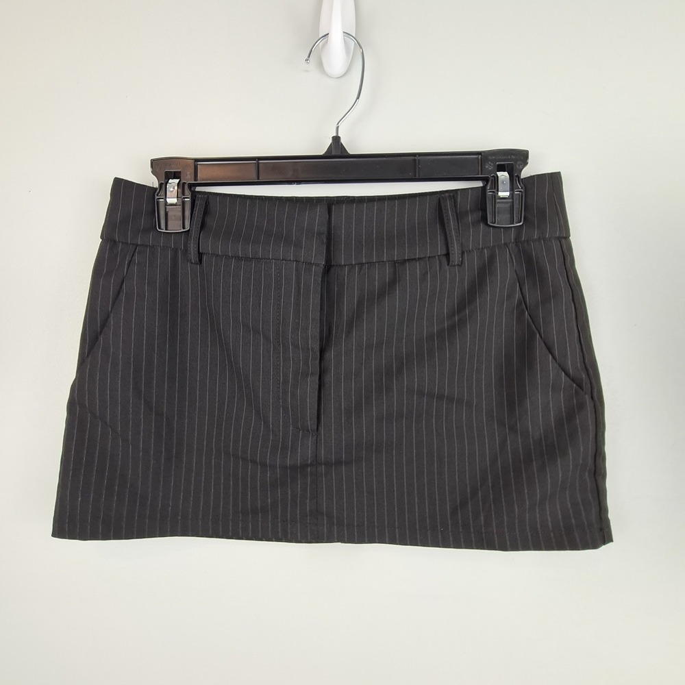 Mimosa Womens Pinstripe Mini Skirt Black White Size Small Academia Y2K Preppy